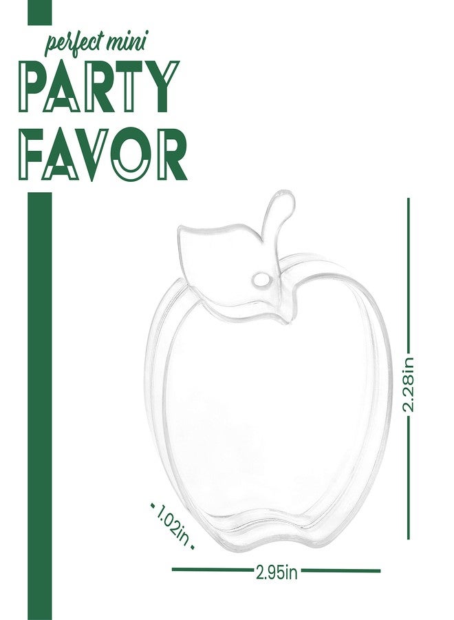 Hammont Apple Shaped Acrylic Candy Boxes - 12 Pack - 2.95"x2.28"x1.02" - Perfect for Weddings, Birthdays, Party Favors and Gifts | Cute Clear Plastic Containers | Clear Fillable Ornaments Crafts Decorations - Image 4